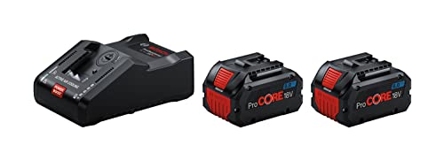 Bosch Professional 18V System Akku Starter-Set: 2x ProCORE18V 8.0Ah Akku + Schnellladegerät GAL...