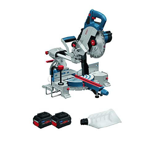 Bosch Professional BITURBO Akku-Paneelsäge GCM 18V-216 (2x 18V 8.0 Ah ProCORE Akku, Ladegerät GAL...